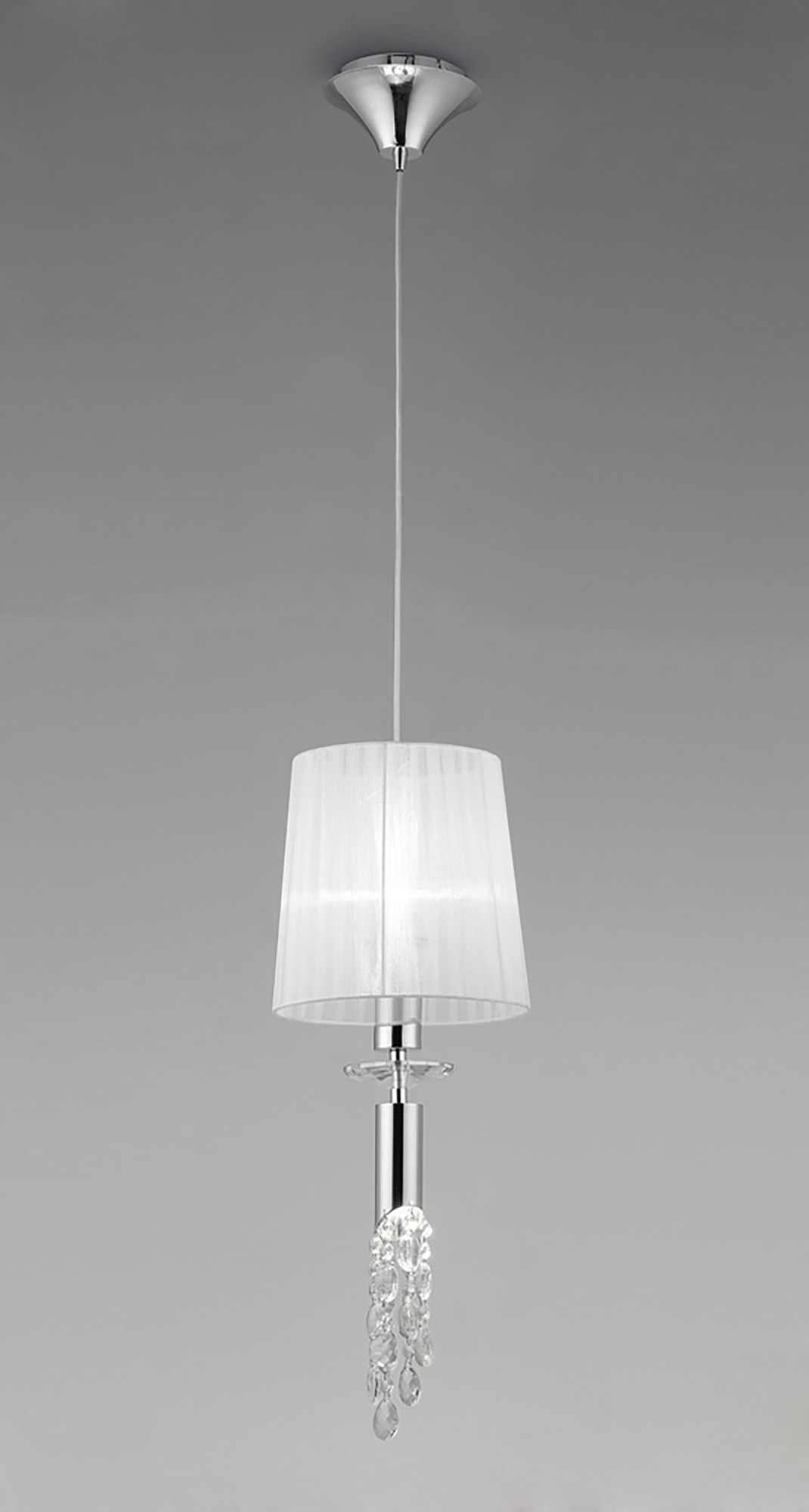 Tiffany Polished Chrome Crystal Ceiling Lights Mantra Shaded Crystal Fittings